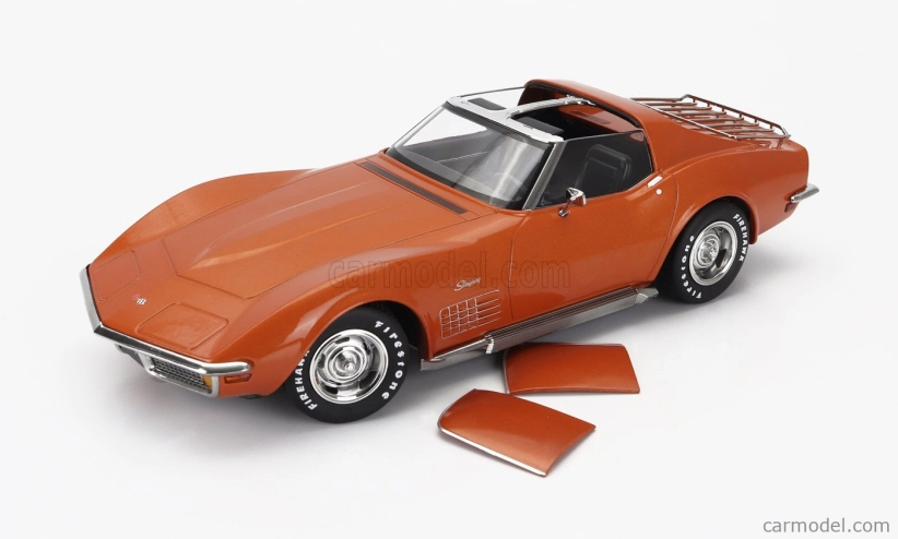 Chevrolet Corvette C3 1972 v mierke Kk - s odnímateľnou strechou 1:18 oranžová