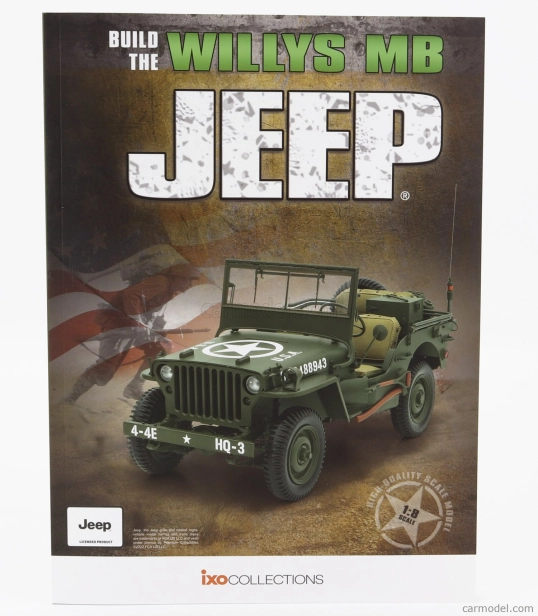Ixo-models Jeep Willys Usa Army With Trailer 1941 - With Light & Sound Effects 1:8 Vojenská Zelená