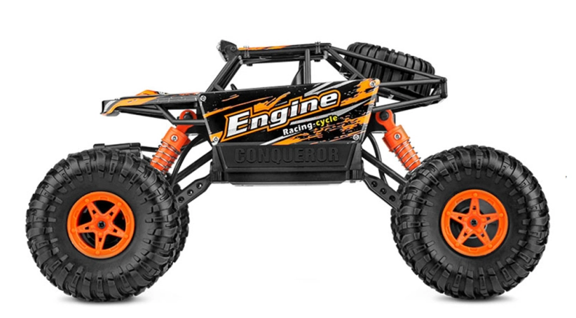 RC crawler Engine 1:18, oranžová + náhradná batéria