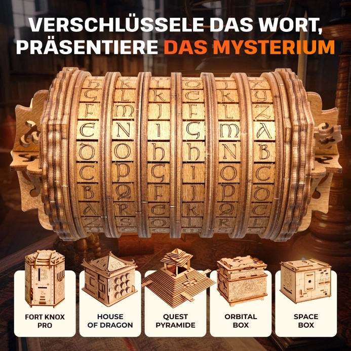 EscapeWelt Drevený hlavolam Cryptex – poškodený obal
