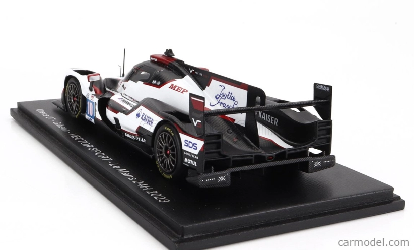Spark-model Oreca 07 Gibson Gk428 4.2l V8 Team Vector Sport N 10 24h Le Mans 2023 G.aubry - R.cullen - M.kaiser 1:43 Biela Čierna