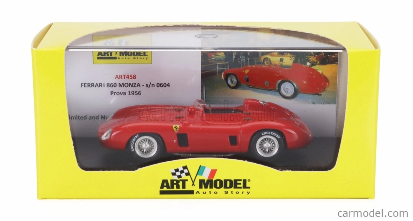 Art-model Ferrari 860 Monza Spider S/n0604 Prova 1956 1:43 Červená