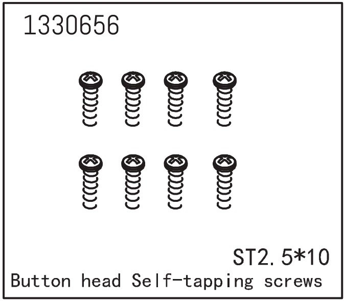 1330656 - Button Head self-tapping Screws ST2.5*10 (8)