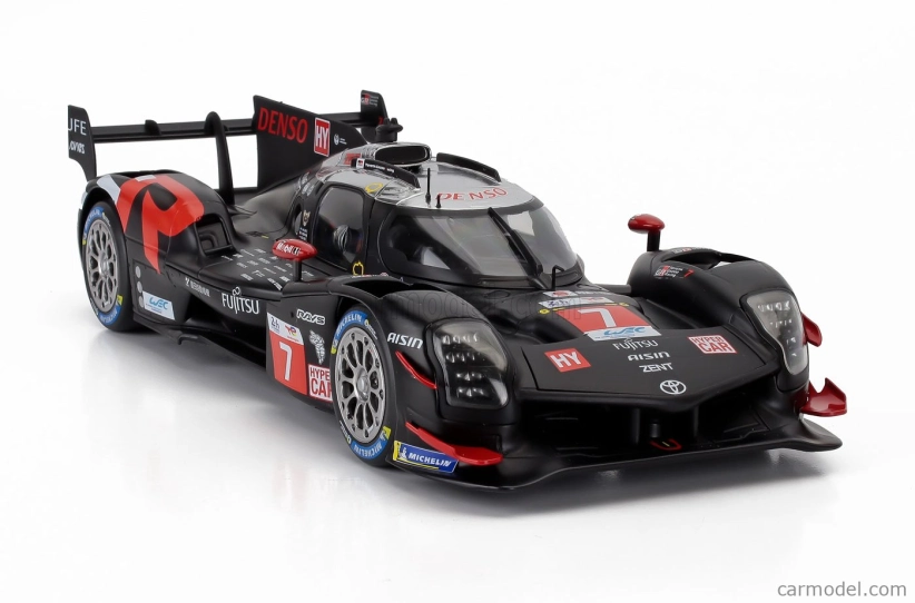 Ixo-models Toyota Gr010 3.5l V6 Turbo Hybrid Team Gazoo Racing N 7 24h Le Mans 2024 Kamui Kobayashi - Jose Maria Lopez - Nyck De Vries 1:18 Black