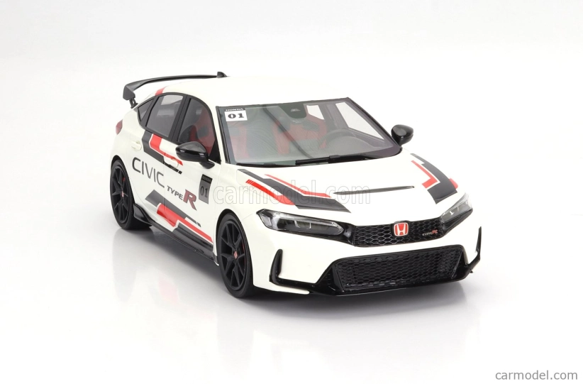 Truescale Honda Civic Type-r 2023 1:18 Bílá Červená