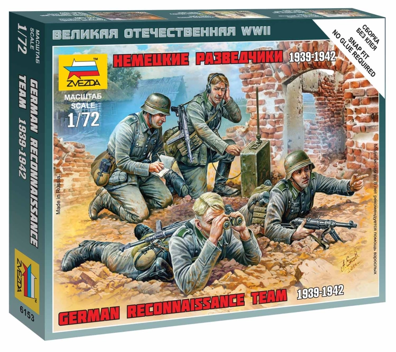 Zvezda figurky - německý průzkumný tým (1:72)