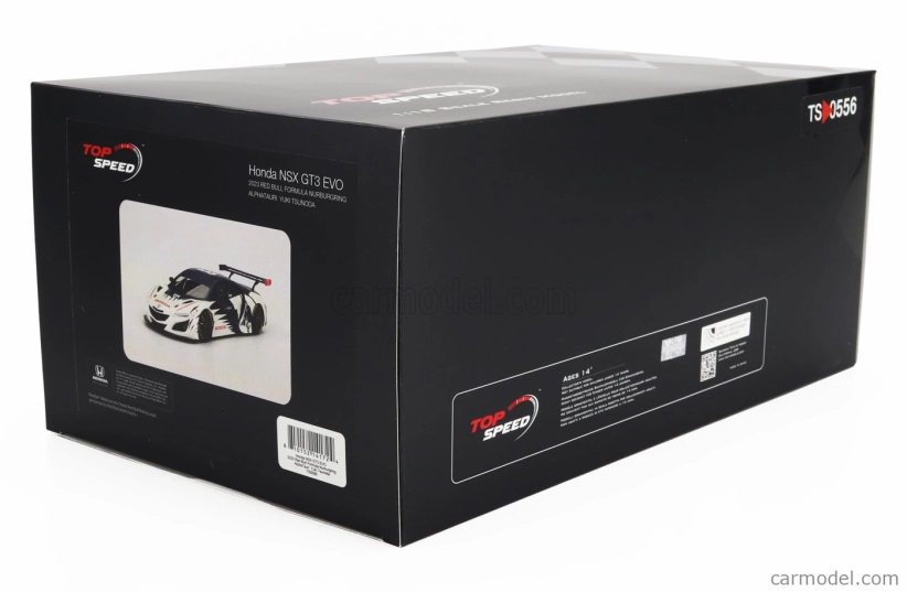 Truescale Honda Nsx Gt3 Evo Team Alpha Tauri N 0 Red Bull Formula Nurburgring 2023 Yuki Tsunoda 1:18 bielo modrá