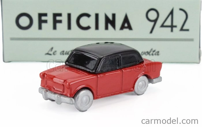 Officina-942 Fiat 600 Berlina Carrozzeria Mantelli 1957 1:76 Červená Černá