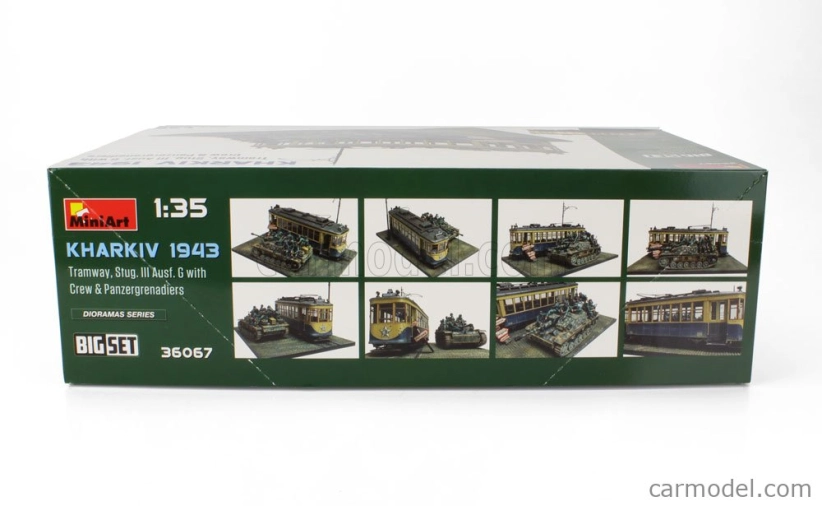 Miniart Tank Diorama Military Tramway Stug. Iii Ausf. G With Crew And Panzergrenadiers 1943 1:35 /