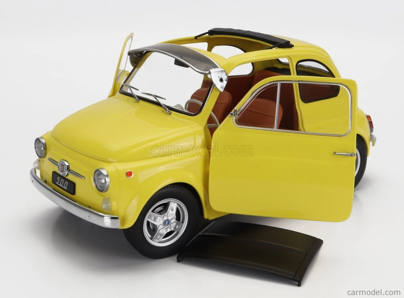 Fiat 500 F Custom 1968 v mierke 1:12 žltá