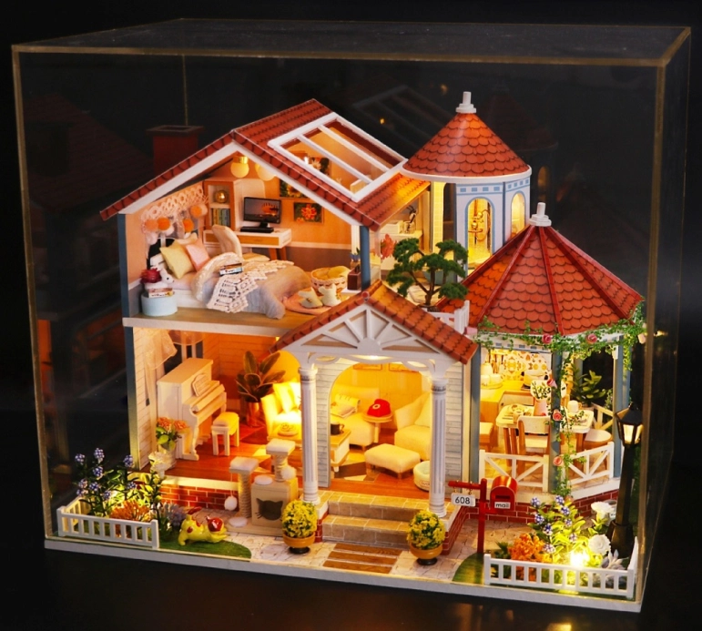 Detský miniatúrny domček Domček z farebnej glazúry