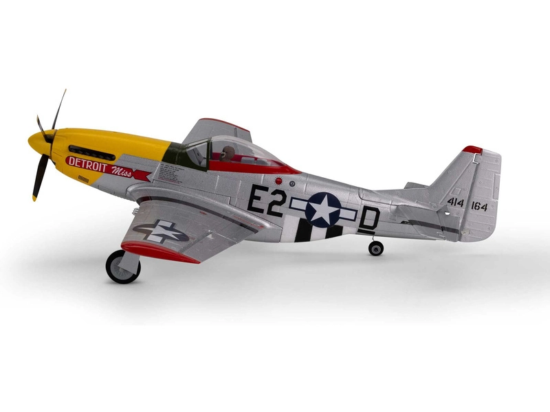 RC letadlo E-flite P-51D Mustang 0.49m Detroit Miss SAFE Select BNF Basic