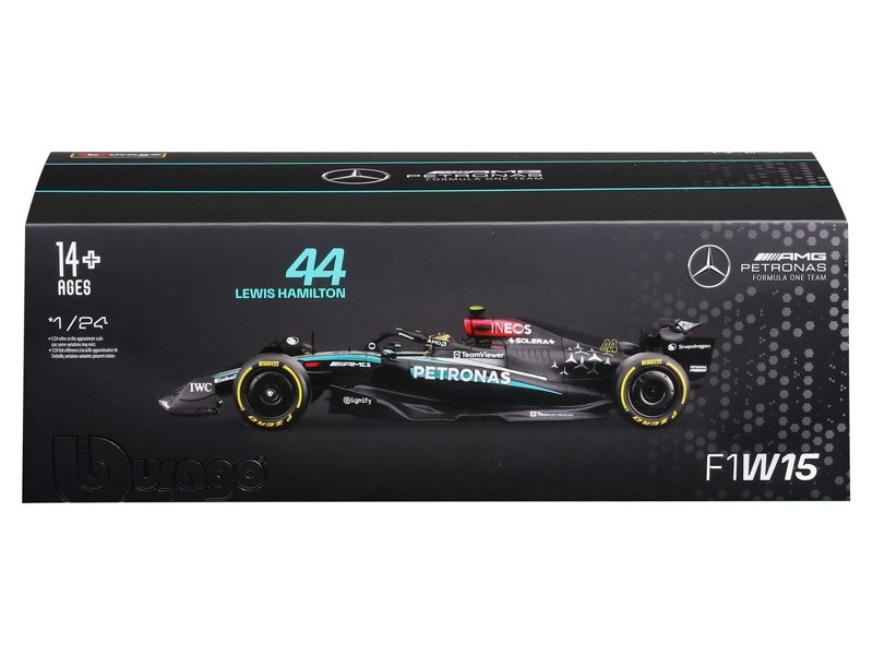 Bburago Mercedes-AMG Petronas W15 (2024) 1:24 #44 Hamilton (hardcase)