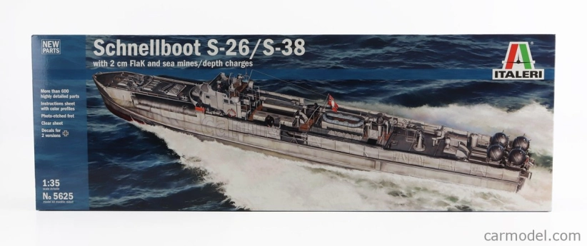 Italeri Boat S-boot S-26/s-38 Motosilurante Navy Military 1945 - Lungh.lenght Cm 99.9 1:35 /
