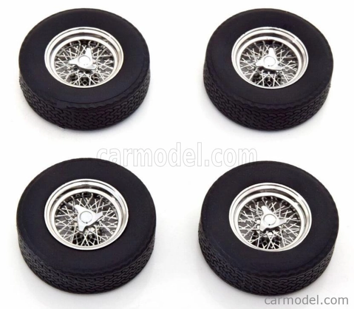 Kk-scale Accessories Set 4x Complete Wheels - Set 4x Cerchi A Raggi 1:18 Černý Chrom
