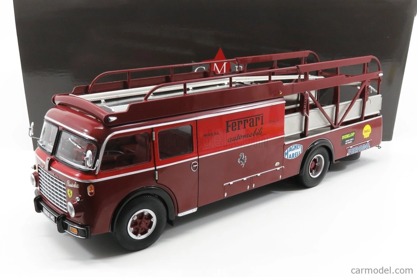 Cmr Fiat 642rn2 Truck Bartoletti F1 Ferrari Car Transporter 1957 1:18 Červené Bordeaux