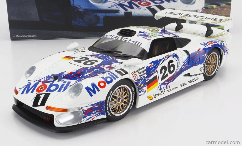 Werk83 Porsche 911 Gt1 3.2l Turbo Team Porsche Ag Mobil1 N 26 3. 24h Le Mans 1996 Y.dalmas - K.wendlinger - S.goodyear 1:18 Biela Modrá