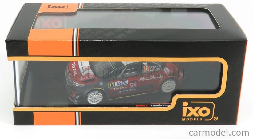 Ixo-models Citroen C3 Wrc Abu Dhabi N 11 Rally Tour De Corse 2018 S.loeb - D.elena 1:43 Červená Biela Sivá