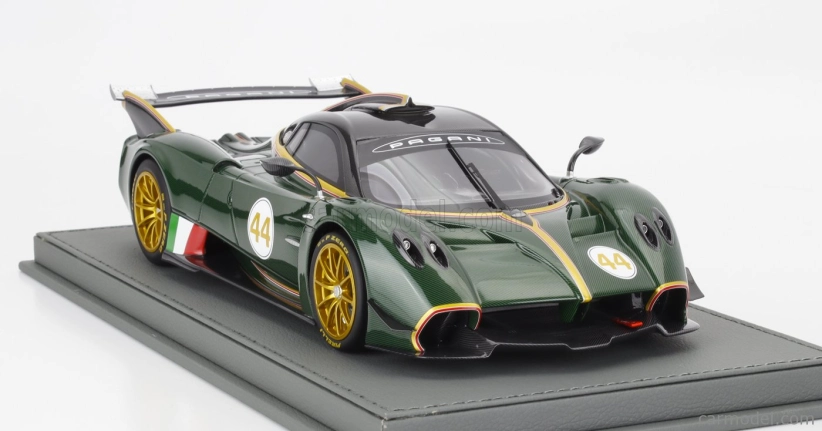Bbr-models Pagani Huayra R N 44 Racing 2021 - Con Vetrina - With Showcase 1:18 Verde Smeraldo - Zelený Uhlík