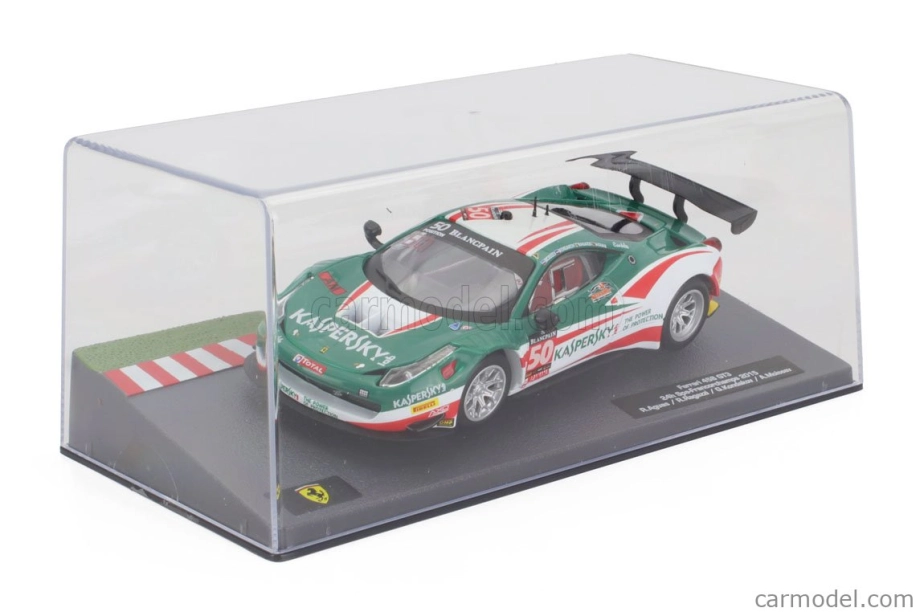 Edicola Ferrari 458 Italia Gt3 4.5l V8 Team Af Corse N 50 24h Spa Francorchamps 2015 Alexander Moiseev - Garry Kondakov - Riccardo Ragazzi - Rui Aguas 1:43 Zelená Bílá Červená