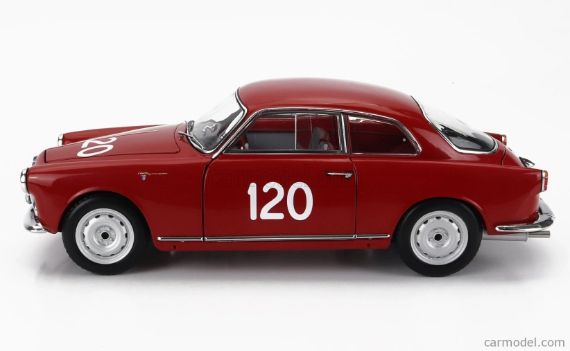 Kyosho Alfa romeo Giulietta Sv Sprint Veloce N 120 Mille Miglia 1956 G.becucci - P.cazzato 1:18 Red
