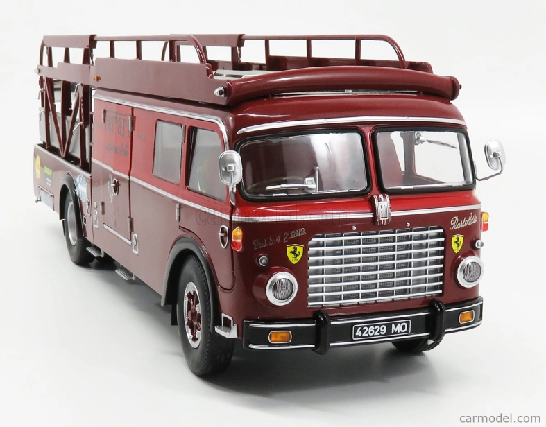 Cmr Fiat 642rn2 Truck Bartoletti F1 Ferrari Car Transporter 1957 1:18 Červené Bordeaux