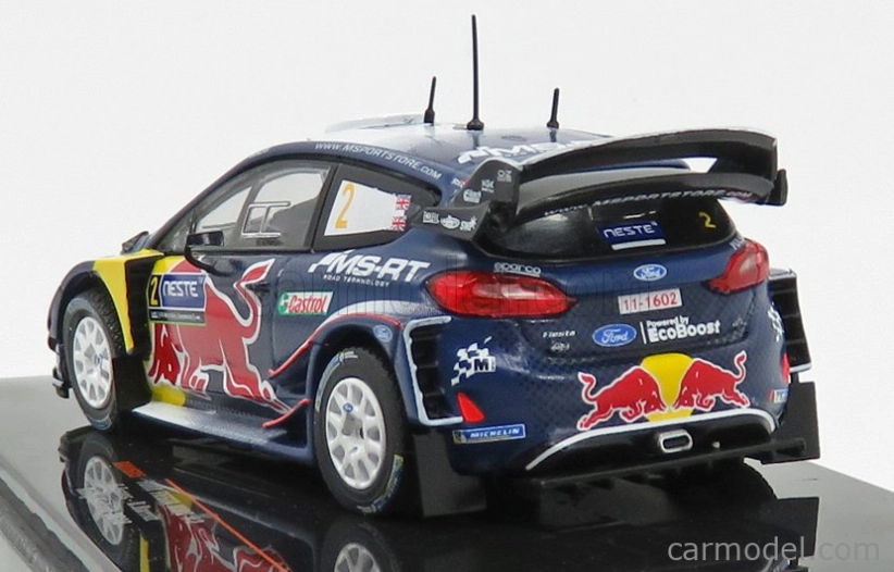Ixo-models Ford england Fiesta Wrc Red Bull N 2 Rally Finland 2018 E.evans - D.barritt 1:43 Modrá Biela Žltá Červená