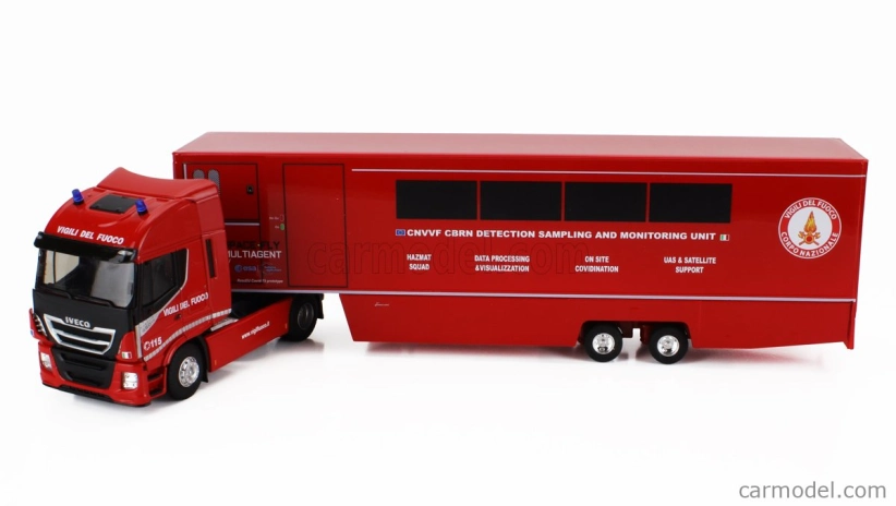 Eligor Iveco fiat Stralis 480e6 Euro 6 Truck Fire Engine Space Fly Multiagent Cbrn Detection Sampling And Monitoring Unit 2018 1:43 Červená Černá