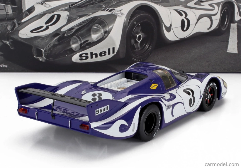 Werk83 Porsche 917 Long Tail Hippie Practise Version N 3 24h Lemans 1970 Gerard Larrousse - Willi Kauhsen 1:18 Fialová Bílá