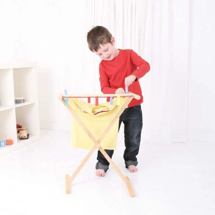 Bigjigs Toys Dřevěný sušák na prádlo - poškozený obal