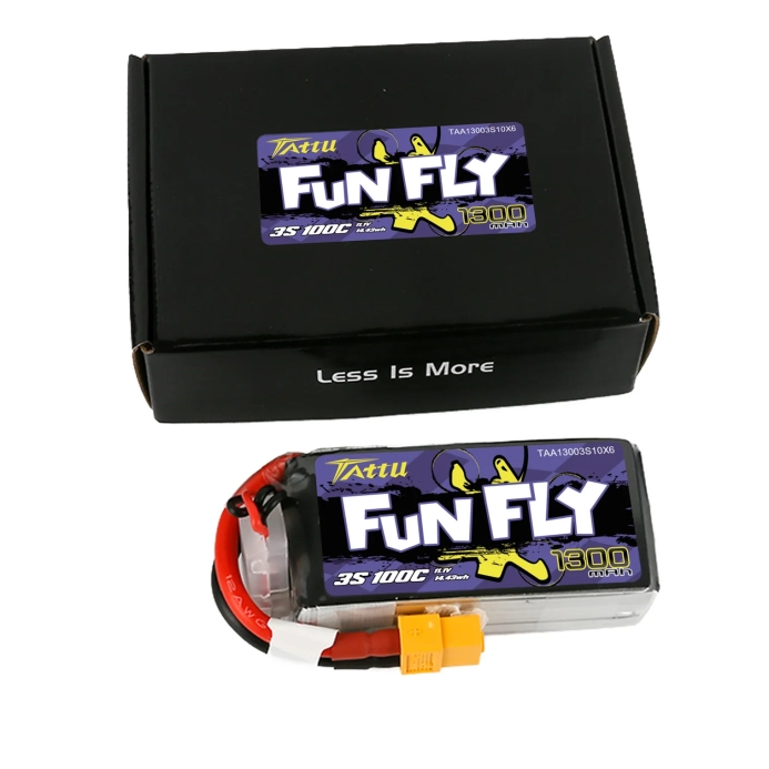 Tattu akumulátor LiPo Funfly Series 1300mAh 11.1V 100C 3S1P XT60 Plug | RCprofi.cz