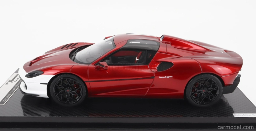 Tecnomodel Touring Superleggera Arese Rh95 (chassis And Engine F-12) 2021 1:18 Červená Met - Lesklá Bílá