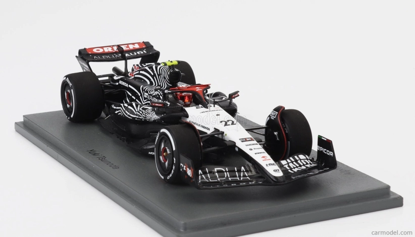 Iskrový model Alpha tauri F1 At04 Team Alpha Tauri N 22 Las Vegas Usa Gp 2023 Yuki Tsunoda 1:43 Biela Čierna