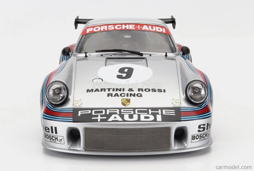 Cmr Porsche 911 930 Carrera Rsr Turbo 2.1l Team Martini & Rossi Racing N 9 2nd 6h Watkins Glen 1974 G.v.lennep - H.muller 1:12 Stříbrná Červená Modrá