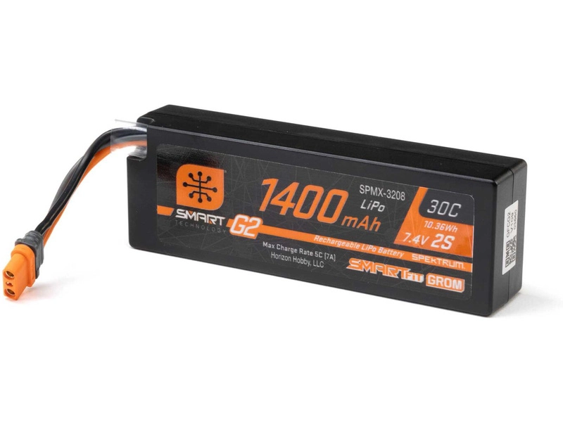 Spektrum Smart G2 LiPo 7.4V 1400mAh 30C IC2 Smart Fit Grom