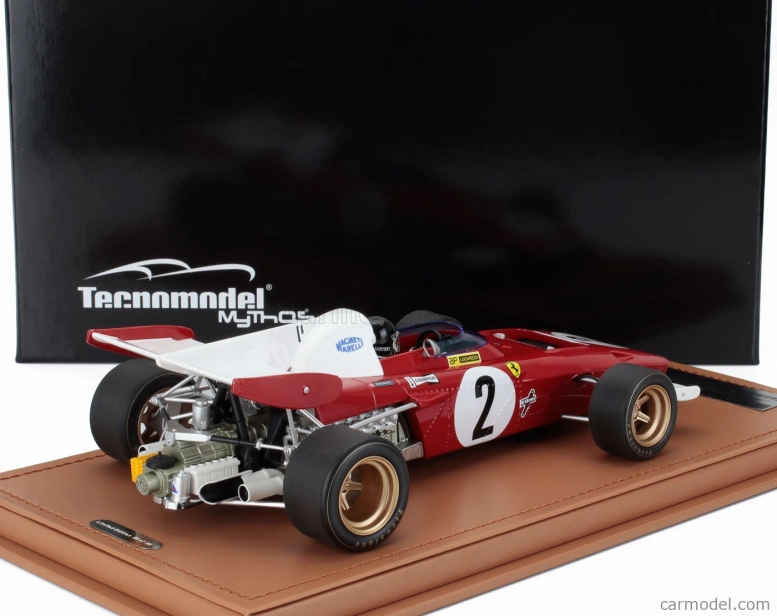 Tecnomodel Ferrari F1 312b2 N 2 Zandvoort Gp (s figúrkou pilota) 1971 Jacky Ickx - Con Vetrina - s vitrínou 1:18 červená biela