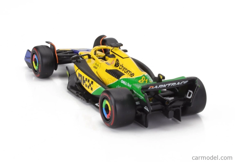 Bburago Mclaren F1  Mcl38 Team Mclaren N 81 2nd Monaco Gp (senna 30th Anniversary) 2024 Oscar Piastri 1:43 Žlutá Zelená Černá
