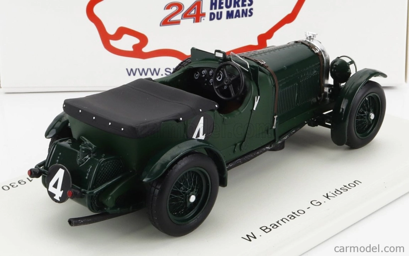 Spark-model Bentley Speed Six 6.6l Team Bentley Motors Ltd N 4 Winner 24h Le Mans 1930 W.barnato - G.kidston 1:43 Black