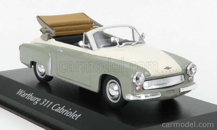 Minichamps Wartburg A311 Cabriolet 1958 1:43 sivá biela