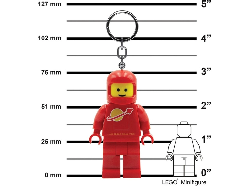 LEGO svietiaca kľúčenka – Kozmonaut červený