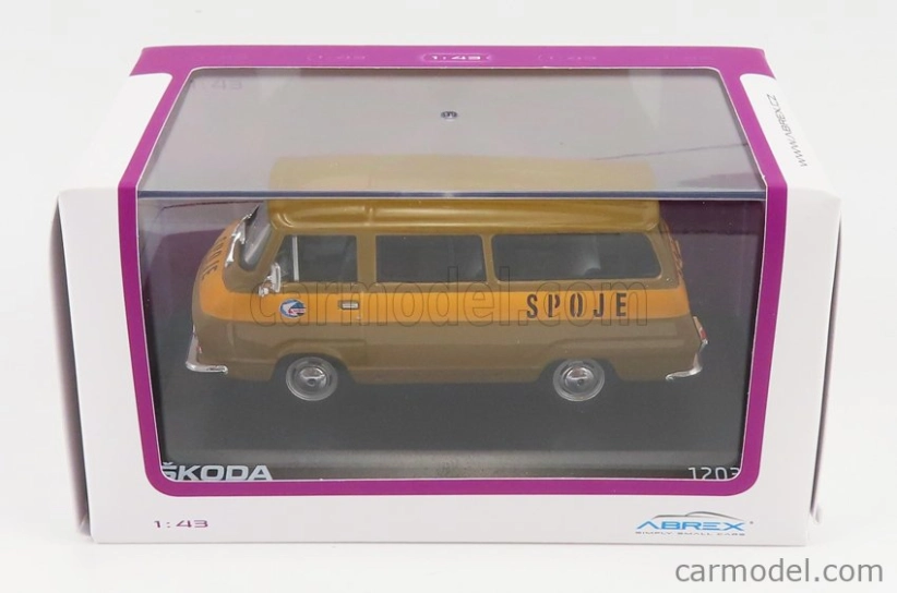 Abrex Škoda 1203 Minibus Poste Spoje 1974 1:43 Hnedožltá