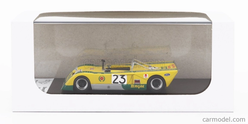 Trofeu Chevron B21 Fvc Cosworth N 23 Rally Vila Real 1972 Paco Josa 1:43 Žlutá Zelená