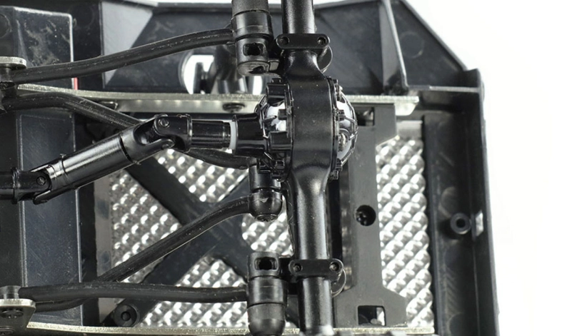 RC stavebnica pick-up trucku, červená