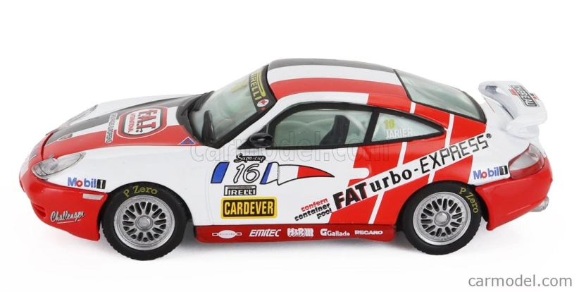 Edicola Porsche 911 996 Gt3 Team Chereau N 16 Pirelli Supercup 1999 Jean Pierre Jarier 1:43 Biela červená