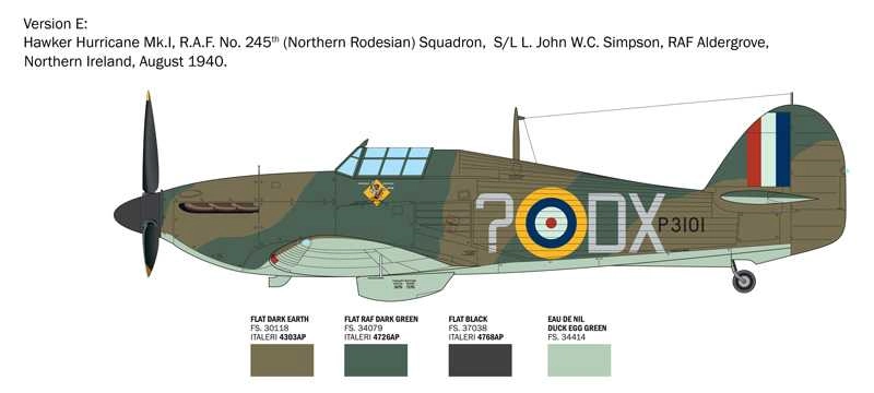 Italeri Hawker Hurricane Mki Military Airplane 1:48 /