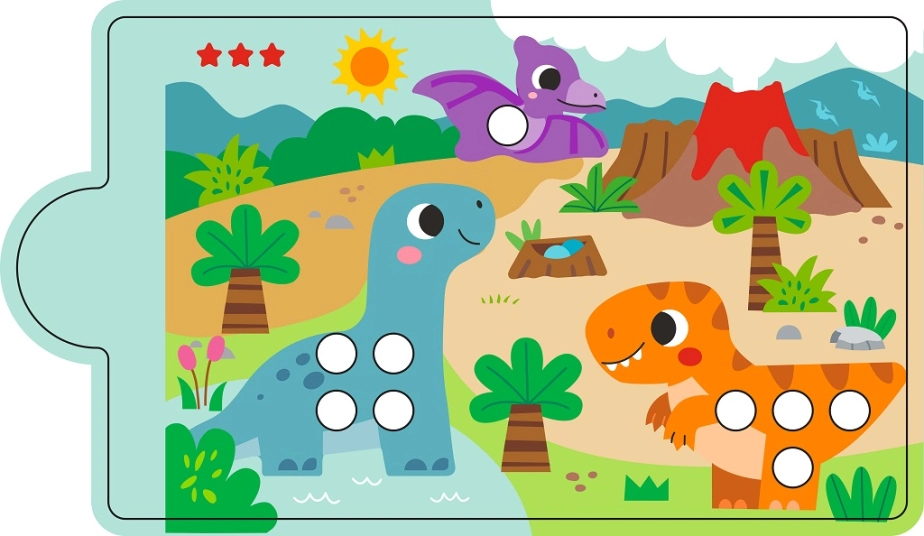 2Kids Toys Magnetická hra Třídění barev s dinosaurem - poškozený obal