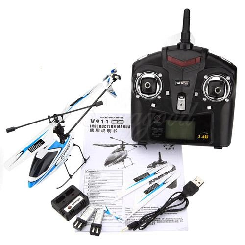 RC vrtuľník WL Toys V911, modrá