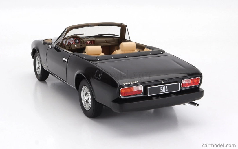 Cult-scale models Peugeot 504 Cabriolet Open 1983 1:18 Black