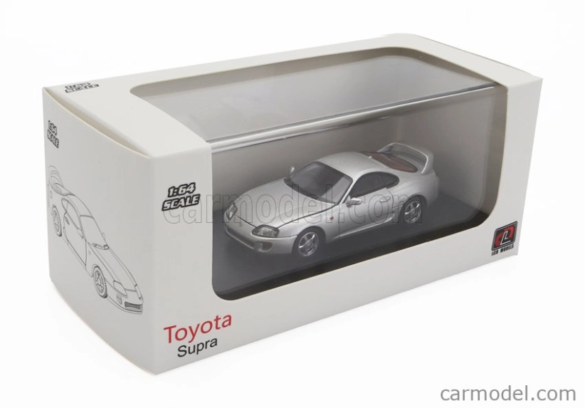 Lcd-model Toyota Supra Mkiv (a80) Coupe 1993 - Engine Details 1:64 Silver