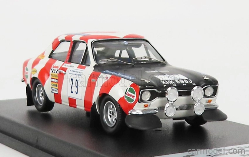 Trofeu Ford england Escort Mki N 29 Rally Rac Lombard (nočná verzia) 1970 T.makinen 1:43 Biela červená čierna